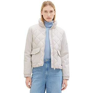 TOM KLEERMAKER gewatteerde damesjas met opstaande kraag en zakken