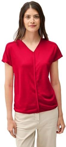 Cecil Dames Shirt met decoratieve stiksels in Rood, Gr: L