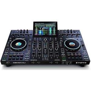 Denon DJ PRIME 4+ Standalone DJ Controller & Mixer met 4 Decks, Wi-Fi Muziek Streaming, Drop Sampler, 10.1"" Touchscreen, Lichtregeling, Interne FX
