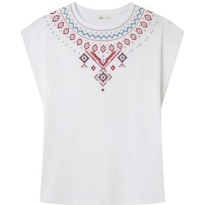 Springfield Nieuw structuurhemd met boomborduurwerk, beige, S