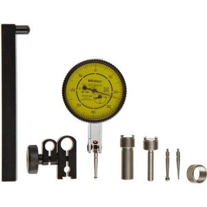 Mitutoyo 513-444-10T wijzerplaat testweergave, 0-1,6 mm bereik, 0,01 mm resolutie, 10 micrometer nauwkeurigheid, 0-40-0 wijzerplaatweergave, complete set