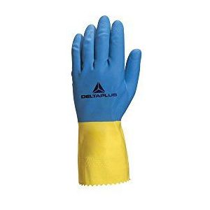 Delta Plus VE330BJ06 Latex huishoudelijke handschoen, Duocolor, 6/7