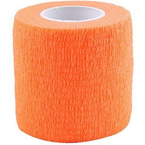 5 rollen/set zelfklevende bandage waterdicht vasthouden Stick bandage Self Grip Roll Stretch atletische tape voor enkelverstuikingen & zwelling (oranje)