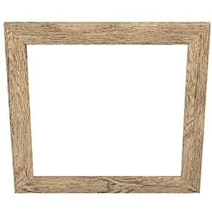 EGLO Decoratief houten frame, accessoire voor LED-paneel Salobrena 45 x 45 cm, vierkant frame van licht bruin gevlamd hout