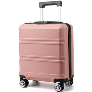 Kono Fashion handbagage, lichtgewicht ABS trolley met harde wand, reiskoffer, Naakt,3 Pcs Set