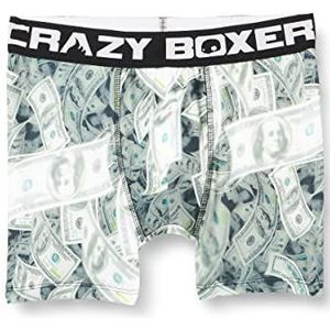 Crazy Boxer Maat XL: Boxershorts UNITARIO-CASH-microvezel, 92% polyester, 8% elastaan, heren, Unitario Hombre T639-1 boxershort, L