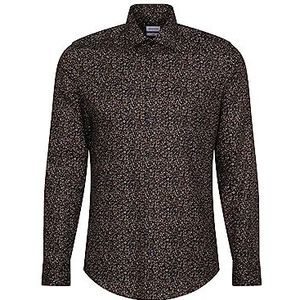 Seidensticker Herenoverhemd met lange mouwen, slim fit, donkergroen, 38