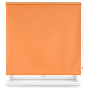 ECOMMERC3 | Verduisteringsrolgordijn, premium formaat, 110 x 220 cm, verduisteringsrolgordijn, stofmaat 107 x 215 cm, oranje