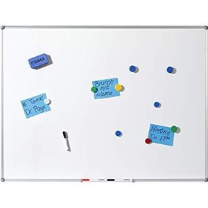 Dahle 96110 Basic IP-wandbord (magnetisch, aluminium frame, 60 x 90 cm) wit geëmailleerd
