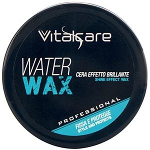 Vitalcare Water Wax Haarwax met glanseffect, professionele haarwax voor herenhaar, voor geslagen en definitief haar, 100 ml