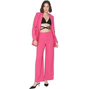 Trendyol Dames broek met wijde pijpen, Fuchsia, 34, Fuchsia, 60