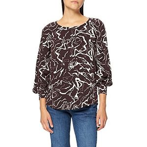 TOM TAILOR mine to five Dames Blouse met plooien 1027734, 28754 - Brown Marble Design, 34