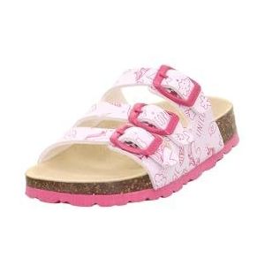 Superfit Pantoffels met voetbed voor meisjes, wit roze 1040, 24 EU Breed