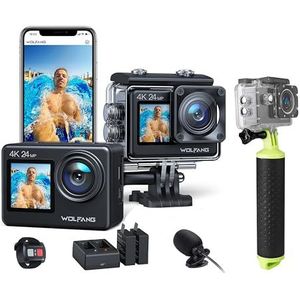 WOLFANG Actie Camera GA200 4K30FPS & Set van Zwemmende Handgreep