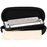 Ocean Rock Blues Harmonica in C, black (incl. stylish softcase and cleaning cloth)