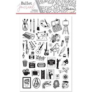 Aladine - Stampo Bullet Journal HOBBIES - Schuimstempelbord, siliconen voetafdruk - Ideaal voor bullet journal, scrapbooking, notitieboeken - DIY creatieve hobby's