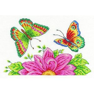 DMC Butterfly Garden 14 Count Cross Stitch Kit, andere, Multi Colour, 17.78x21.59x0.63 cm