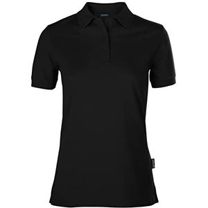 HRM Dames Luxe Polo, Zwart, Maat 2XL I Premium Dames Poloshirt Gemaakt van 100% Katoen I Basic Polo Shirt Kleurecht Wasbaar tot 60°C I Hoge Kwaliteit & Duurzame Dameskleding