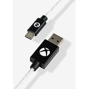 Numskull Officiële Xbox One Micro USB-kabel Groene LED-kabel 1,5 m - Snel opladen Play en Charge Lead - Compatibel met PS4-controller, Samsung, HTC
