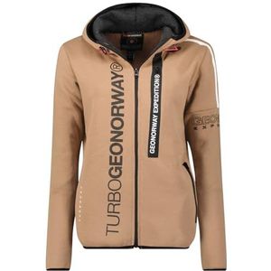 Geographical Norway Freestyle Lady Damessweatshirt met capuchon, kangoeroezakken, sweatshirt, lange mouwen, warm, hoodie, jas, dames, lente, zomer, herfst, winter (taupe S), Taupe, S