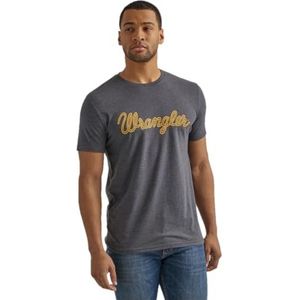 Wrangler Heren Western Crew Neck T-shirt met korte mouwen, Houtskool Hei, XL