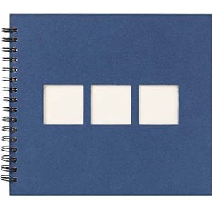 Fotoalbum voor 120 foto's van 10 x 15 cm, traditioneel blauw fotoalbum, blanco met 60 pagina's, personaliseerbaar fotoalbum, fotoalbum met blauwe sluiting, gemaakt in Frankrijk