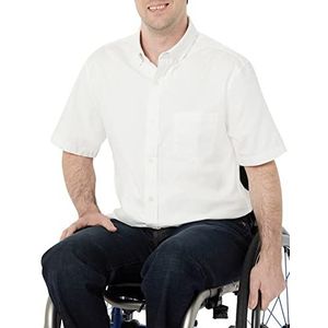 Amazon Essentials Heren Regular-Fit Oxford Shirt met korte mouwen met korte mouwen en zak, wit, medium