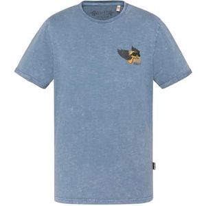 Schott NYC Tshaven T-shirt voor heren, Blauw, L