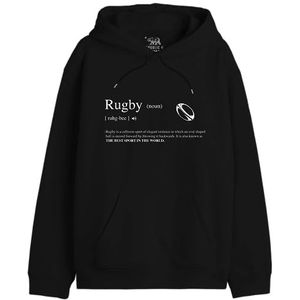 Republic Of California Definition Rugby UXREPCZSW033 Sweatshirt voor heren, zwart, maat XS, Zwart, S