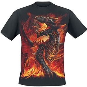 Spiral Draconis T-shirt zwart 4XL 100% katoen Basics, Everyday Goth, Gothic, Nu Goth, Rock wear
