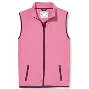 Playshoes Uniseks fleece vest voor kinderen, kleurrijk afgezet vest, roze 18, 164 cm