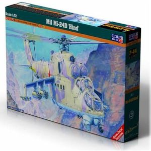 Mistercraft Modelbouwpakket Mil Mi-24D achter schaal 1:72 plastic bouwpakket, bouwpakket voor montage, inclusief lijm, kunststofmodel, bouwhandleiding, 296 mm x 240 mm