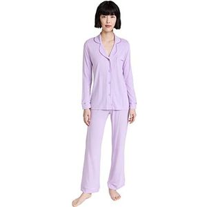 Cosabella Dames Bella pyjamaset met lange mouwen bovendeel en broek pyjamaset, ICY Violet/ICY Violet, X-Small (2-pack)