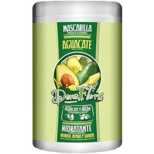 DONA FLORA – Vochtinbrengend haarmasker met avocado en arganolie 1000 ml – diepteverzorging voor droog en beschadigd haar – voedend, reparerend en sulfaatvrij