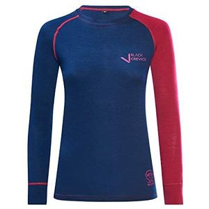 Black Crevice Damesshirt met lange mouwen van merinowol