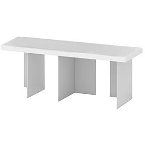 Tojo - Buig aanbouwmodule klein | uitbreidbaar rek | vrijstaand boekenkast | MDF gecoat wit, hoek aluminium | 80 x 28 x 26 cm