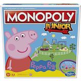Monopoly Junior: Peppa Pig-editie bordspel voor 2-4 spelers, voor kinderen vanaf 5 jaar