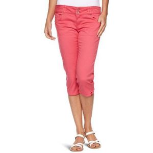 edc by ESPRIT Dames Capri broek normale tailleband, 062CC1B018, roze (Hibiscus Pink 646)., 38