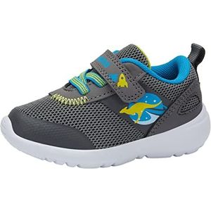 KangaROOS KY-Moon EV Sneakers voor jongens, uniseks, staal, grijs/sky, maat 23 EU, Steel Grey Sky, 23 EU