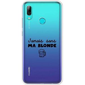 Zokko Beschermhoes voor Huawei P Smart 2019 Jamais zonder Mijn Blonde – zacht transparant inkt zwart