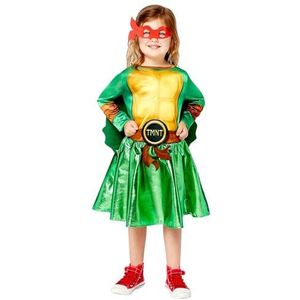 Amscan - Kinderkostuum Teenage Mutant Ninja Turtles, jurk, gevoerde tank, 4 oogmaskers, superhelden, TMNT, schildpad, themafeest, carnaval