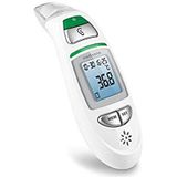 medisana TM 750 digitale 6in1 koortsthermometer Oorthermometer voor baby's, kinderen en volwassenen, voorhoofdthermometer met visueel koortsalarm, geheugenfunctie en meting van vloeistoffen