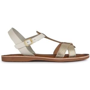Geox - J Eolie Girl - Sandalen - Licht Ivory Platina - Leer/Synthetisch