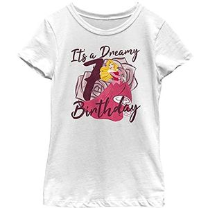 Disney Aurora Zeventh Birthday T-shirt voor meisjes, Wit, XL