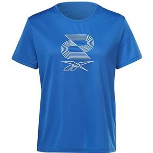 Reebok Dames Running Speedwick T-Shirt, Blauw, 2XL, Blauw, XS