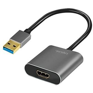LogiLink kabeladapters/verloopstukjes USB 3.0/HDMI, Black