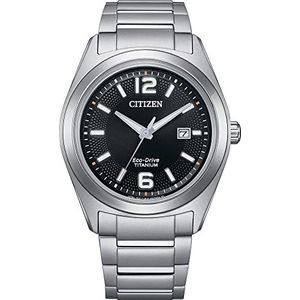 Citizen Eco-Drive AW1641-81E Herenhorloge met titanium armband, zilverkleurig, armband