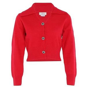 aleva Gebreid vest  rood