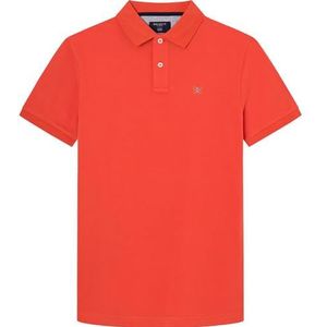 Hackett London Heren Slim Fit Logo Polo Shirt, Oranje (Mandarijn Oranje), 3XL