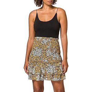 ONLY Dames Onlmollie Short Skirt WVN Rock, Black/Aop: ditsy, L